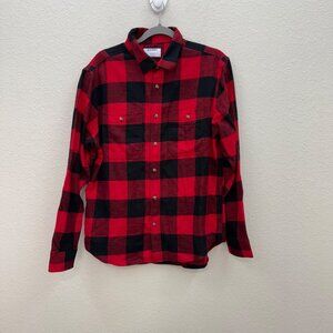 Old Navy Buffalo Plaid Double Brushed Flannel Long Sleeve Button Shirt Men Large
